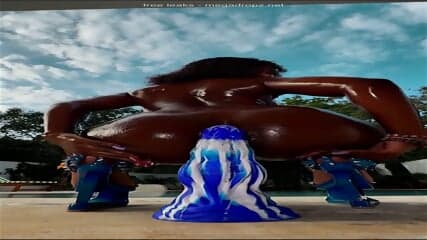 Queen_Tahshaar Squirts From A Tentacle Dildo