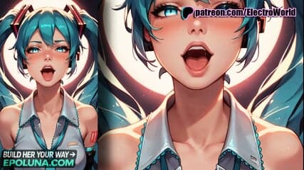 Hatsune Miku Ahegao and Full Orgasm from Penetration and Deep ThroatElectroWorldHentai