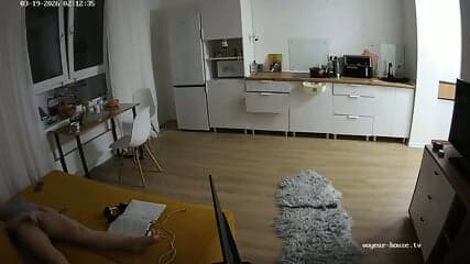 masturbate show Living room camera at Mindy reallifecam apartment at Voyeur House TV 19.03.2026 from 01 h 22 min to 02 h 29 min editat