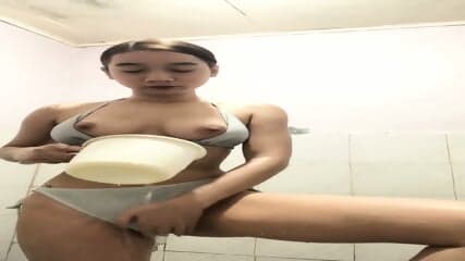 Asian Girl Is Taking A Shower.!!