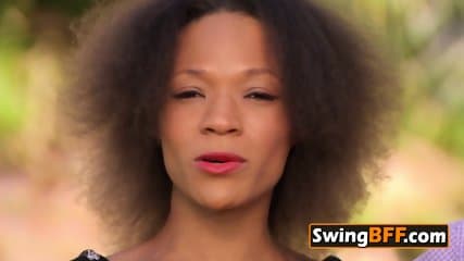 SWINGER party begins in the car turning all females LESBIAN