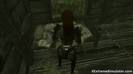 Skyrim threesome sex lesson regarding MILF