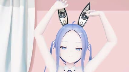 TYPE LO CHAN HENTAI MMD DANCE PLAYBOY COSTUME BLUE HAIR COLOR EDIT SMIXIX