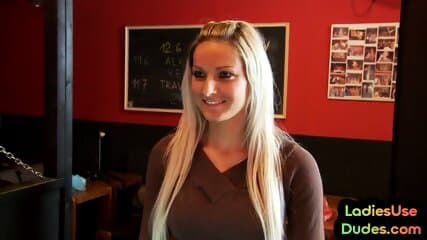 Femdom amateur babes pegging guy asshole with bottle