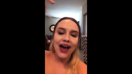 Spit fetish wet face