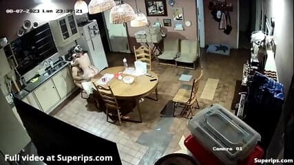 IPCAM â Mature European couple fucks in the kitchen